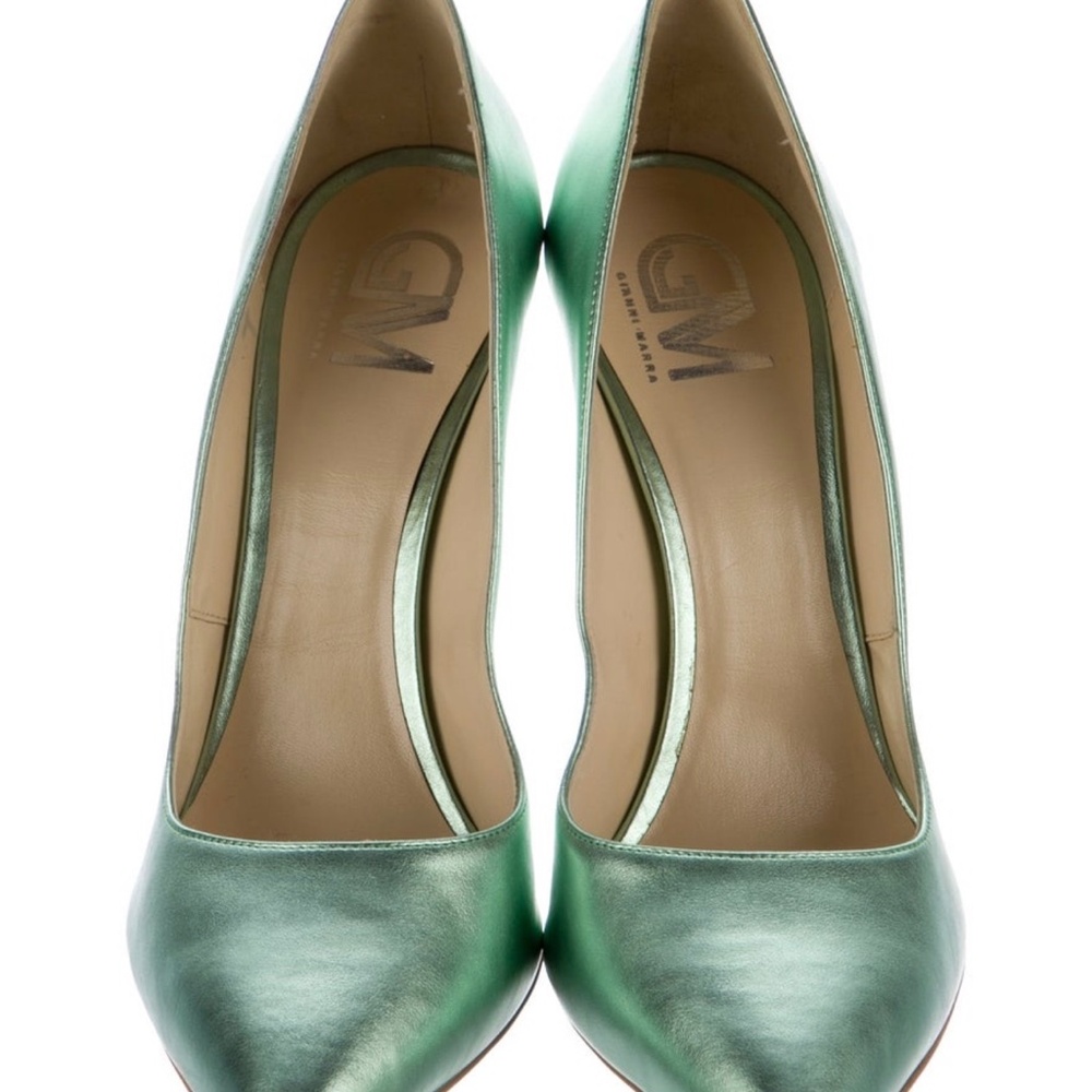 Gianni Marra metallic Leather Pumps